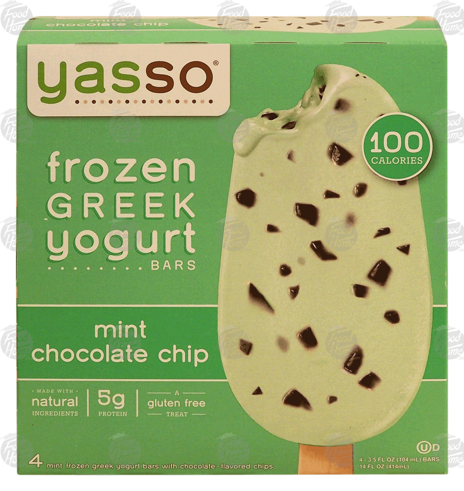 Yasso  frozen greek yogurt bars, mint chocolate chip, gluten free, 4 bars Full-Size Picture